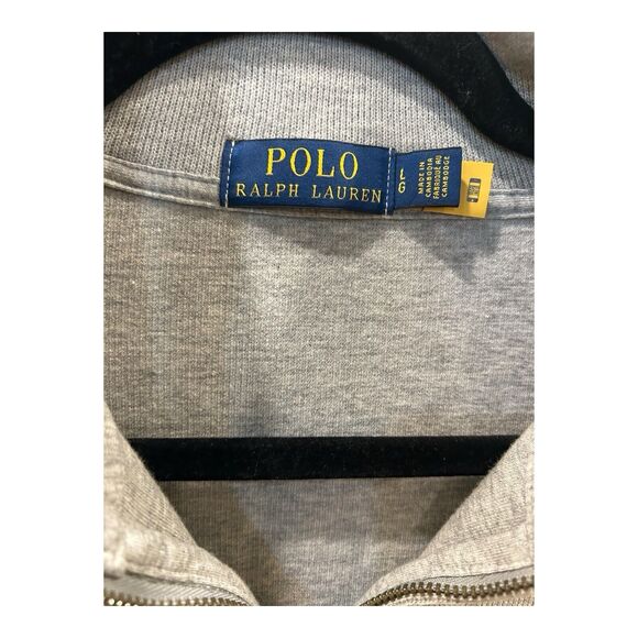 K25 Ralph Lauren POLO Soft French Rib 1/4” Pullover Heather Gray Sz L NWOT - Picture 8 of 10